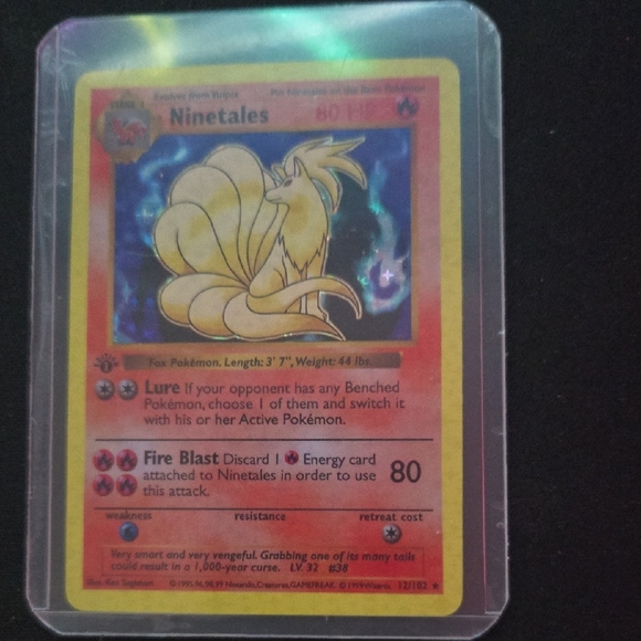 Ninetales Trading Card - Yellow and Red - Picture 2 of 4